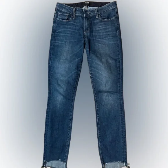 PAIGE Skyline Ankle Peg Blue Denim Jeans Size 27 - Picture 1 of 9